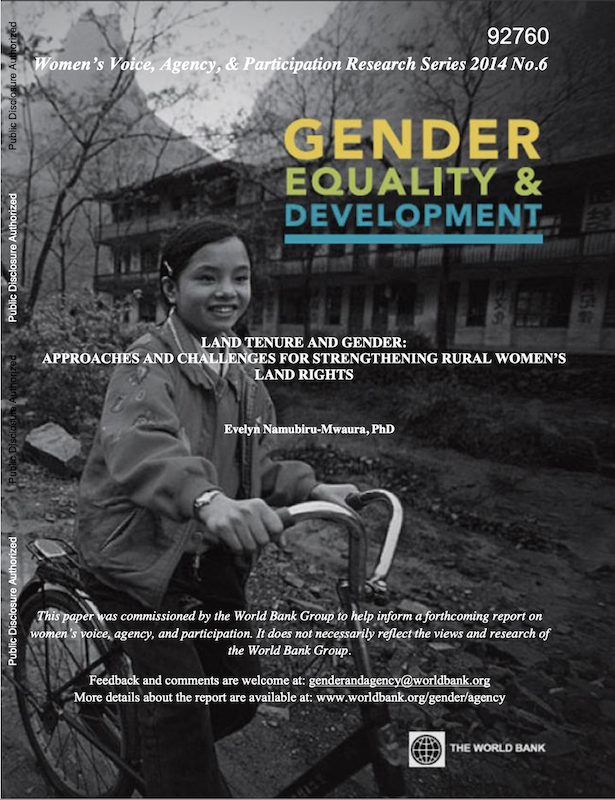 Land Tenure And Gender:  Approaches And Challenges For Strengthening Rural Women’s Land Rights